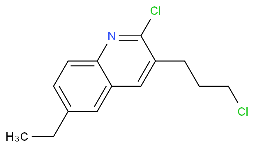 2-CHLORO-3-(3-CHLOROPROPYL)-6-ETHYLQUINOLINE_分子结构_CAS_948294-64-2)