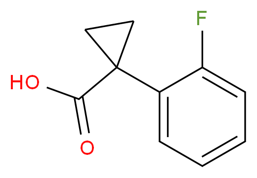 1-(2-Fluorophenyl)cyclopropanecarboxylic acid_分子结构_CAS_306298-00-0)