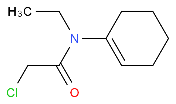 2-chloro-N-(cyclohex-1-en-1-yl)-N-ethylacetamide_分子结构_CAS_21417-18-5