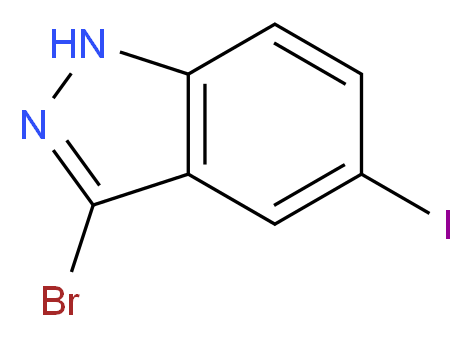 3-bromo-5-iodo-1H-indazole_分子结构_CAS_885519-16-4