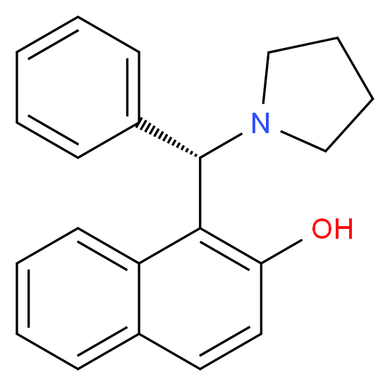 1-[(S)-phenyl(pyrrolidin-1-yl)methyl]naphthalen-2-ol_分子结构_CAS_500352-91-0