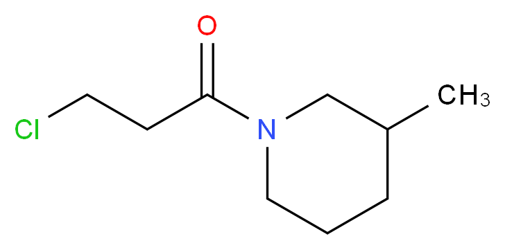 1-(3-Chloropropanoyl)-3-methylpiperidine_分子结构_CAS_349097-98-9)