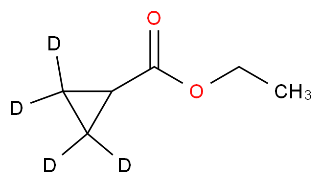 ethyl (<sup>2</sup>H<sub>4</sub>)cyclopropane-1-carboxylate_分子结构_CAS_927810-77-3