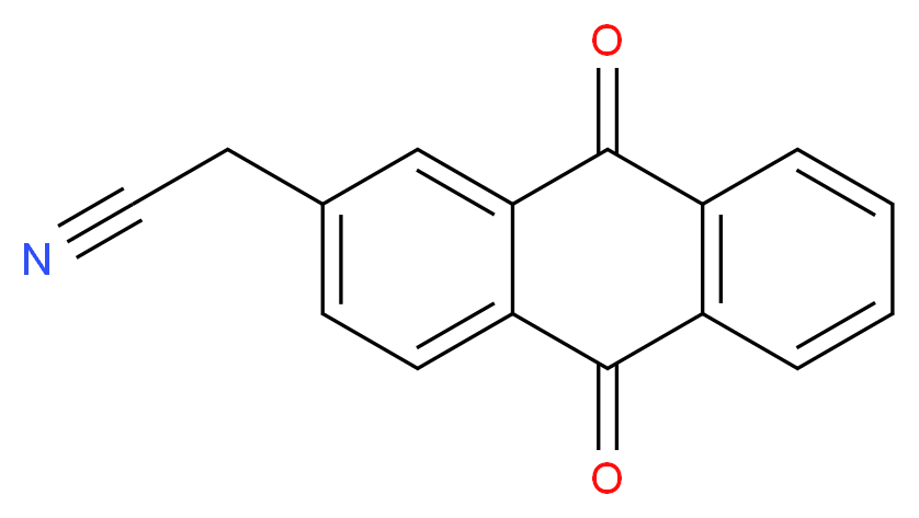 2-(9,10-dioxo-9,10-dihydroanthracen-2-yl)acetonitrile_分子结构_CAS_121831-04-7