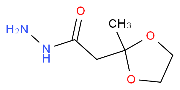 2-(2-methyl-1,3-dioxolan-2-yl)acetohydrazide_分子结构_CAS_74949-65-8