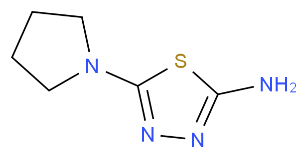 5-pyrrolidin-1-yl-1,3,4-thiadiazol-2-amine_分子结构_CAS_71125-45-6)