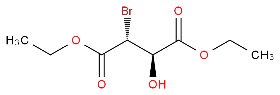 (2R,3R)-Diethyl 2-bromo-3-hydroxysuccinate_分子结构_CAS_80640-15-9)
