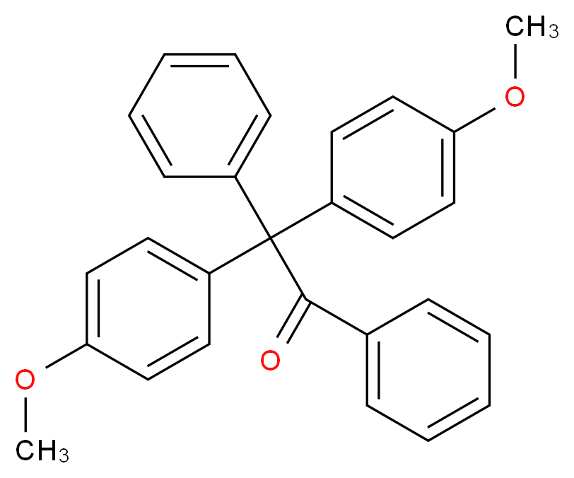 2,2-bis(4-methoxyphenyl)-1,2-diphenylethan-1-one_分子结构_CAS_103281-33-0