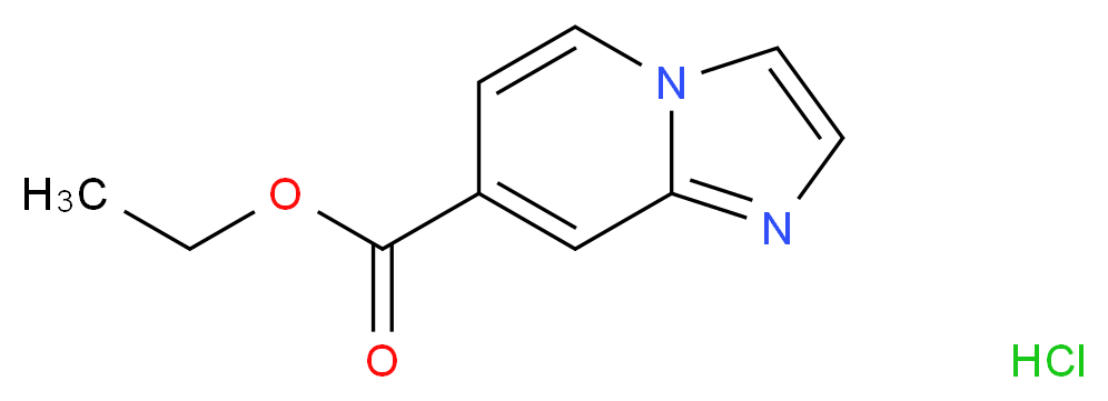 ethyl imidazo[1,2-a]pyridine-7-carboxylate hydrochloride_分子结构_CAS_957120-75-1