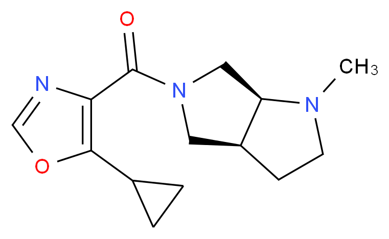 (3aS,6aS)-5-[(5-cyclopropyl-1,3-oxazol-4-yl)carbonyl]-1-methyloctahydropyrrolo[3,4-b]pyrrole_分子结构_CAS_)