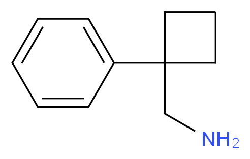 (1-phenylcyclobutyl)methylamine_分子结构_CAS_91245-59-9)