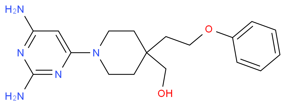 [1-(2,6-diaminopyrimidin-4-yl)-4-(2-phenoxyethyl)piperidin-4-yl]methanol_分子结构_CAS_)
