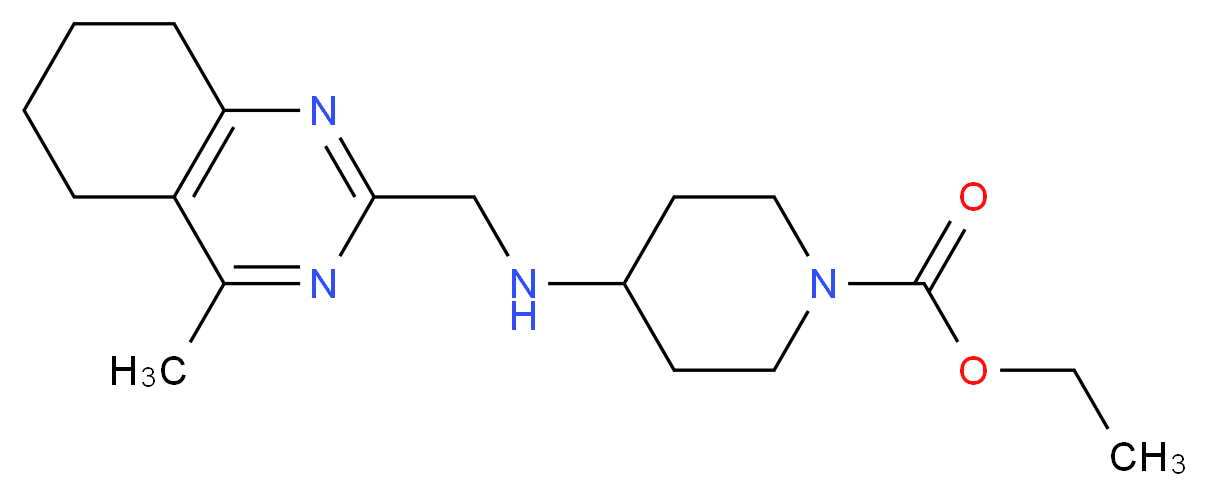 ethyl 4-{[(4-methyl-5,6,7,8-tetrahydroquinazolin-2-yl)methyl]amino}piperidine-1-carboxylate_分子结构_CAS_)
