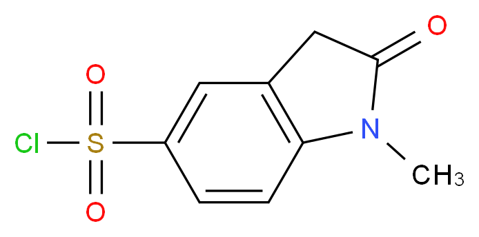 1-methyl-2-oxoindoline-5-sulfonyl chloride_分子结构_CAS_166883-20-1)