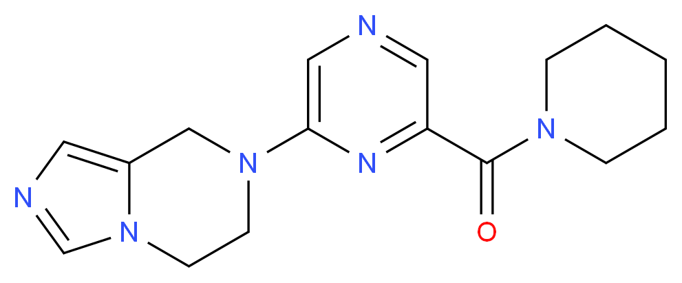 7-[6-(piperidin-1-ylcarbonyl)pyrazin-2-yl]-5,6,7,8-tetrahydroimidazo[1,5-a]pyrazine_分子结构_CAS_)