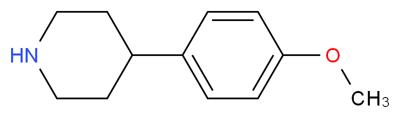 4-(4-methoxyphenyl)piperidine_分子结构_CAS_67259-62-5