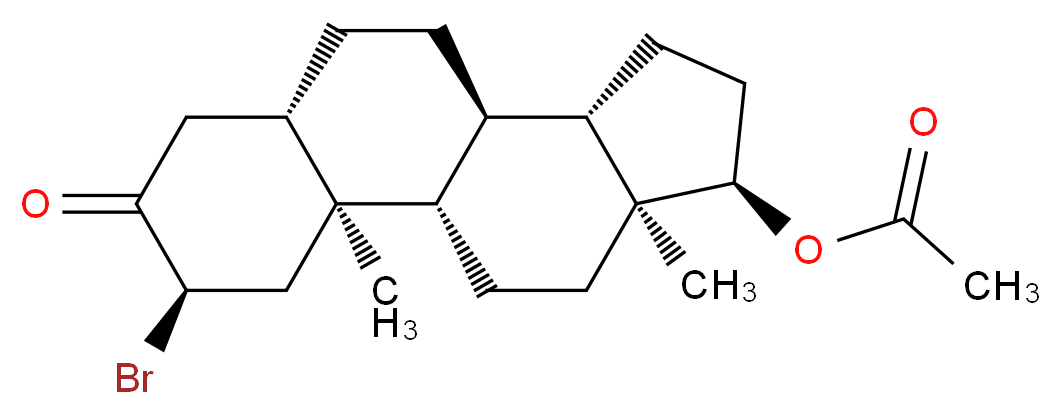 17β-Acetoxy-2α-bromo-5α-androstanone_分子结构_CAS_6173-35-9)