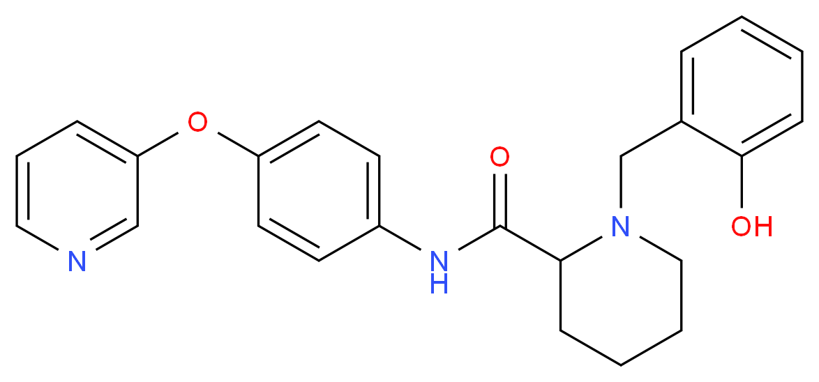 1-(2-hydroxybenzyl)-N-[4-(3-pyridinyloxy)phenyl]-2-piperidinecarboxamide_分子结构_CAS_)