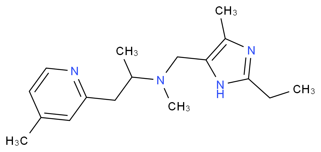 N-[(2-ethyl-4-methyl-1H-imidazol-5-yl)methyl]-N-methyl-1-(4-methylpyridin-2-yl)propan-2-amine_分子结构_CAS_)