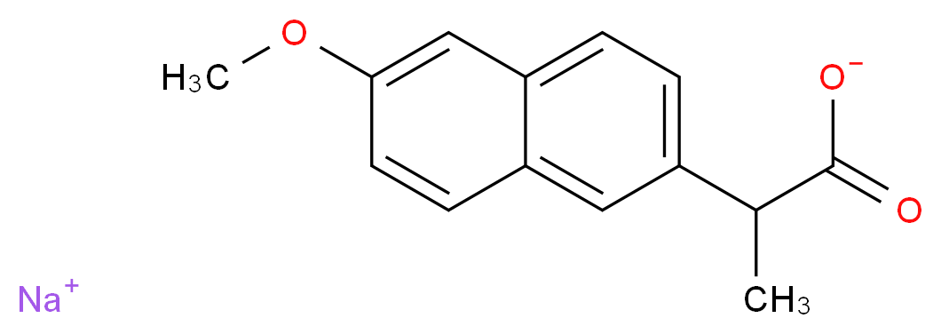 sodium 2-(6-methoxynaphthalen-2-yl)propanoate_分子结构_CAS_26159-34-2