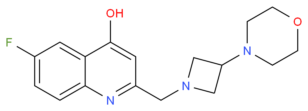 6-fluoro-2-[(3-morpholin-4-ylazetidin-1-yl)methyl]quinolin-4-ol_分子结构_CAS_)