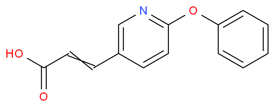 3-(6-Phenoxypyrid-3-yl)acrylic acid_分子结构_CAS_)