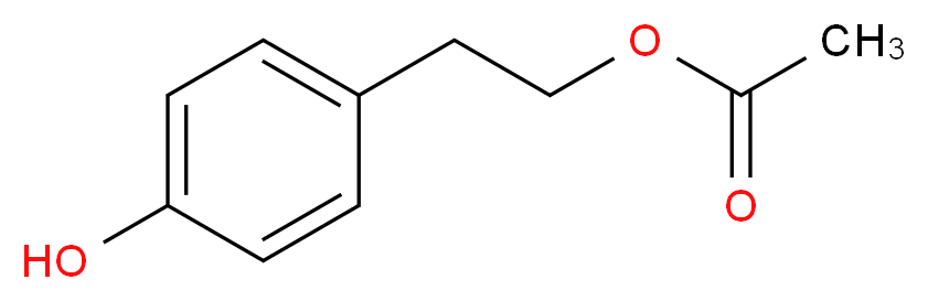 2-(4-hydroxyphenyl)ethyl acetate_分子结构_CAS_58556-55-1