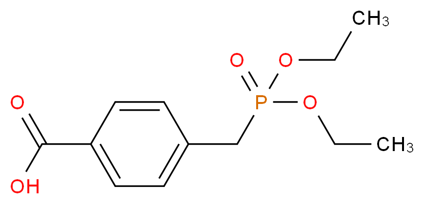 4-[(diethoxyphosphoryl)methyl]benzoic acid_分子结构_CAS_28149-48-6)