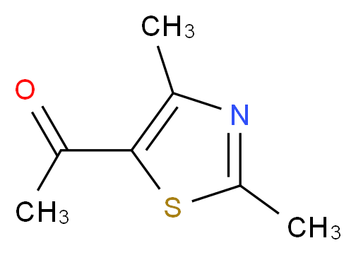 5-乙酰基-2,4-二甲基噻唑_分子结构_CAS_38205-60-6)