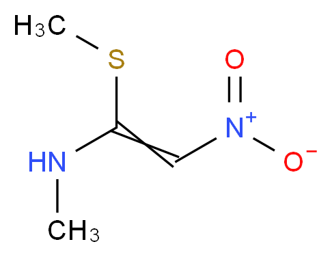 methyl[1-(methylsulfanyl)-2-nitroethenyl]amine_分子结构_CAS_61832-41-5