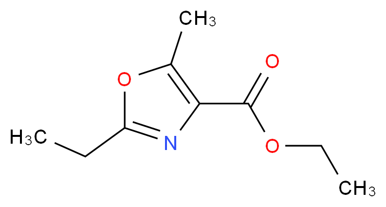 ethyl 2-ethyl-5-methyl-1,3-oxazole-4-carboxylate_分子结构_CAS_137267-49-3