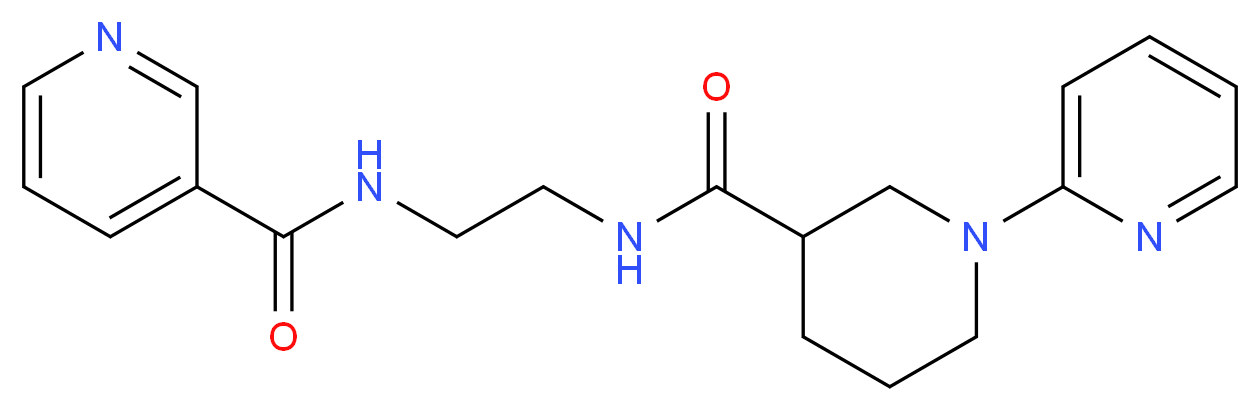 N-(2-{[(1-pyridin-2-ylpiperidin-3-yl)carbonyl]amino}ethyl)nicotinamide_分子结构_CAS_)