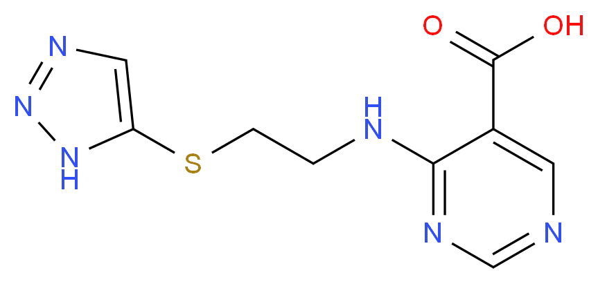 4-{[2-(1H-1,2,3-triazol-5-ylthio)ethyl]amino}pyrimidine-5-carboxylic acid_分子结构_CAS_)