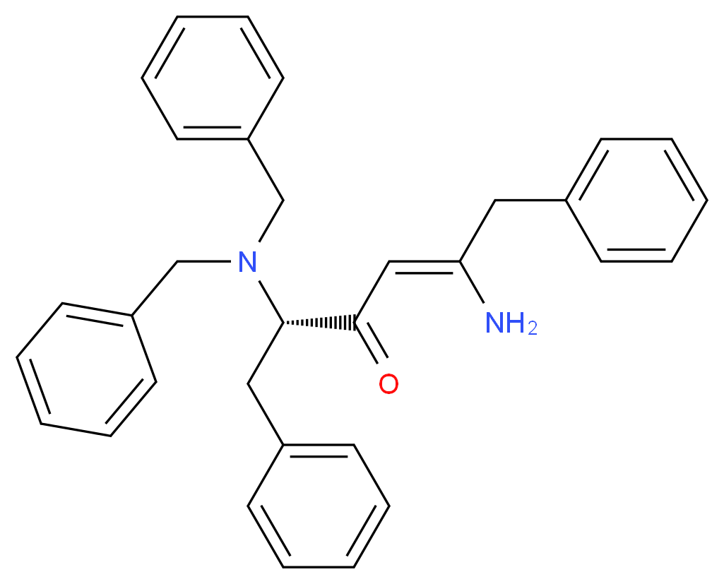 5S-2-Amino-5-dibenzylamino-4-oxo-1,6-diphenylhex-2-ene_分子结构_CAS_156732-13-7)