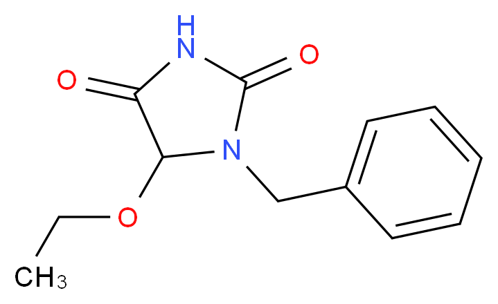 1-Benzyl-5-ethoxyimidazolidine-2,4-dione_分子结构_CAS_65855-02-9)