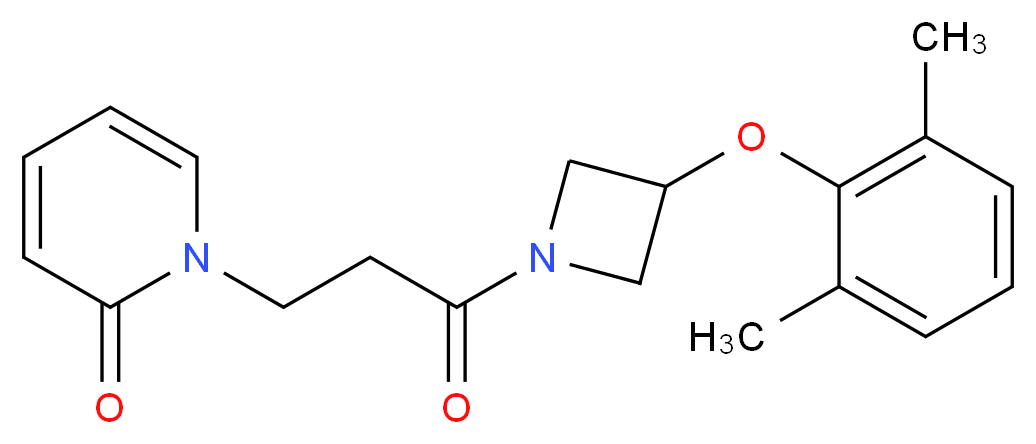 1-{3-[3-(2,6-dimethylphenoxy)-1-azetidinyl]-3-oxopropyl}-2(1H)-pyridinone_分子结构_CAS_)