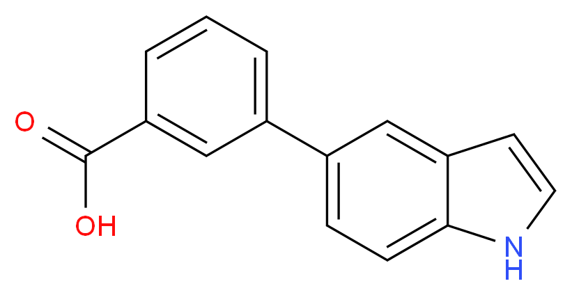 3-(1H-Indol-5-yl)-benzoic acid_分子结构_CAS_886363-16-2)