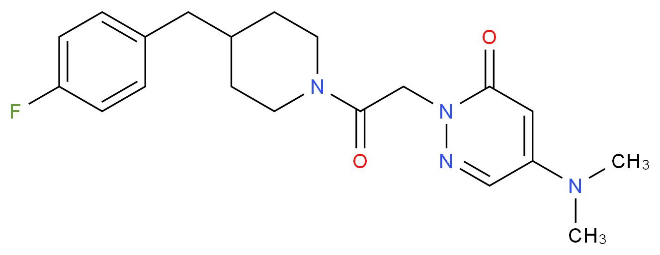 5-(dimethylamino)-2-{2-[4-(4-fluorobenzyl)piperidin-1-yl]-2-oxoethyl}pyridazin-3(2H)-one_分子结构_CAS_)