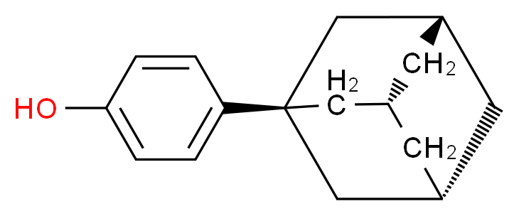 4-[(3R,5S,7s)-adamantan-1-yl]phenol_分子结构_CAS_29799-07-3
