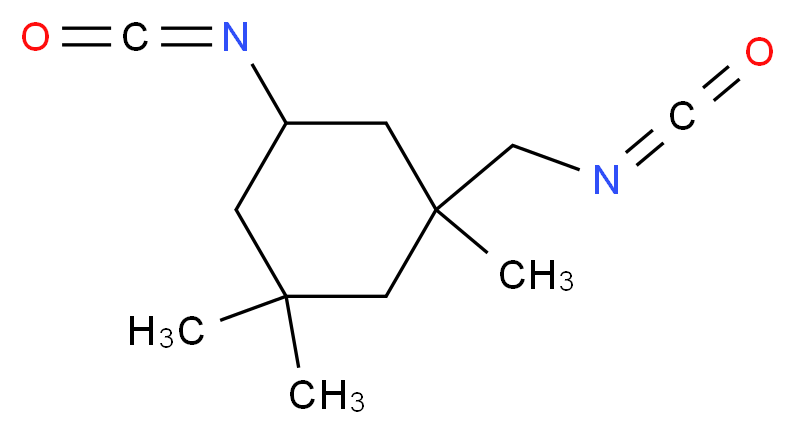 5-isocyanato-1-(isocyanatomethyl)-1,3,3-trimethylcyclohexane_分子结构_CAS_4098-71-9