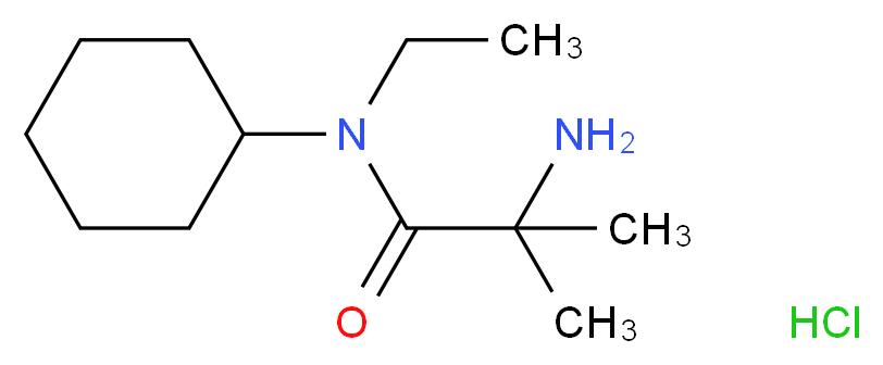 2-Amino-N-cyclohexyl-N-ethyl-2-methylpropanamide hydrochloride_分子结构_CAS_)