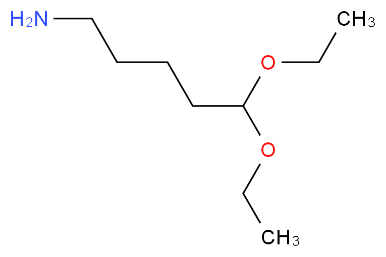 5,5-diethoxypentan-1-amine_分子结构_CAS_21938-23-8