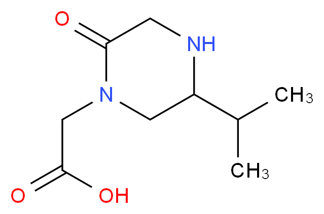 (5-ISOPROPYL-2-OXO-PIPERAZIN-1-YL)-ACETIC ACID_分子结构_CAS_1060808-12-9)