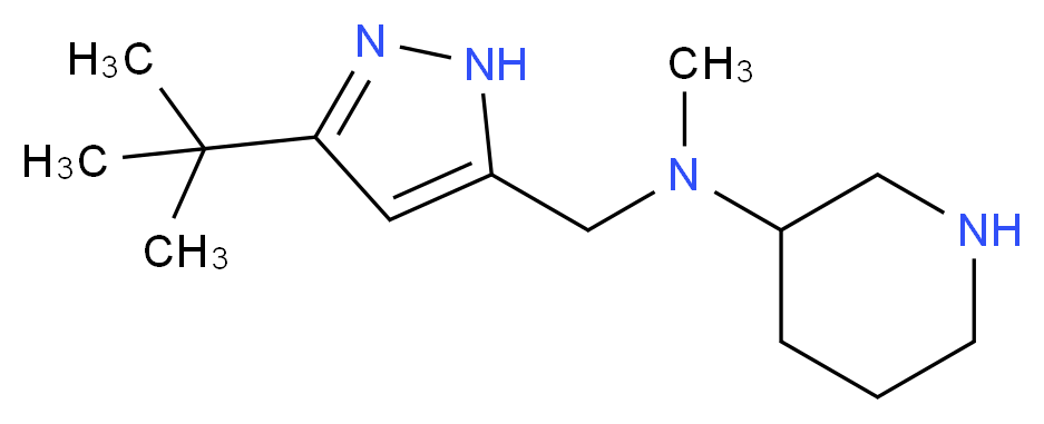 N-[(3-tert-butyl-1H-pyrazol-5-yl)methyl]-N-methylpiperidin-3-amine_分子结构_CAS_)
