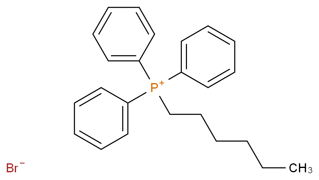 (1-己基)三苯基溴化磷_分子结构_CAS_4762-26-9)