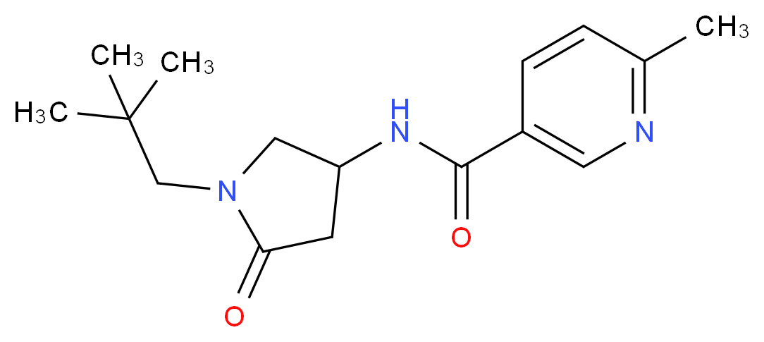 N-[1-(2,2-dimethylpropyl)-5-oxo-3-pyrrolidinyl]-6-methylnicotinamide_分子结构_CAS_)
