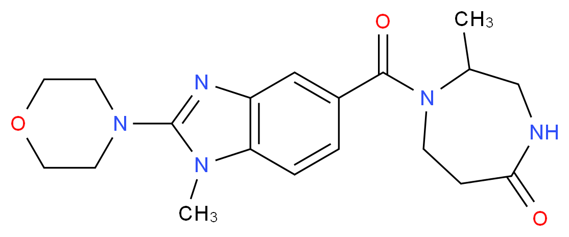 2-methyl-1-{[1-methyl-2-(4-morpholinyl)-1H-benzimidazol-5-yl]carbonyl}-1,4-diazepan-5-one_分子结构_CAS_)