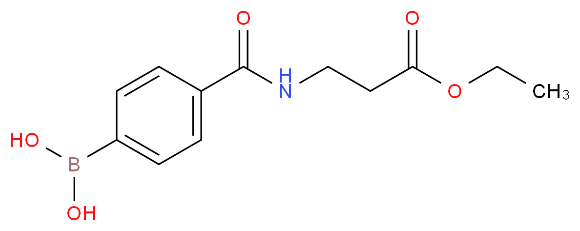 4-[(3-Ethoxy-3-oxopropyl)carbamoyl]benzeneboronic acid 97%_分子结构_CAS_850568-19-3)