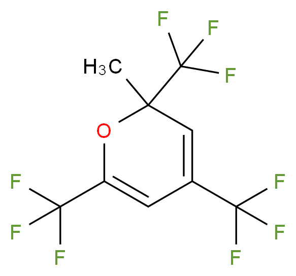 2-Methyl-2,4,6-tris(trifluoromethyl)-2H-pyran_分子结构_CAS_380-94-9)