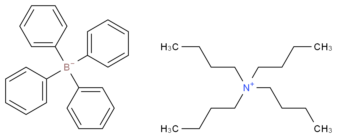 tetrabutylazanium; tetraphenylboranuide_分子结构_CAS_15522-59-5